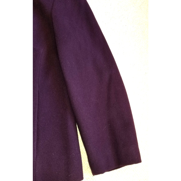 VINTAGE Womens Jacket-LOUBEN-purple wool blend lined button-up-12 - Picture 3 of 5